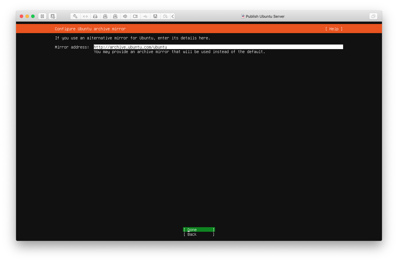Configure Ubuntu Archive Mirror
